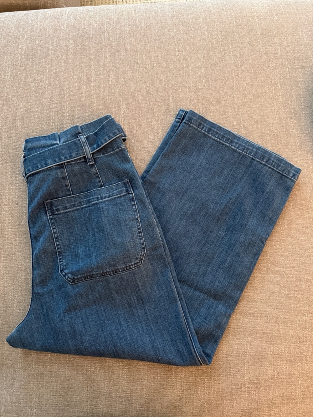 High-Rise Wide Leg Jeans in Deep Blue Wash